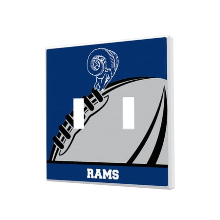 Los Angeles Rams Passtime Design Double Toggle Lightswitch Plate