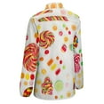 thumbnail image 5 of Lollipop Food Candy Long Sleeve Blouse Woman Streetwear Casual Shirts Summer Oversize Woman Streetwear Clothing Birthday Present, 5 of 7