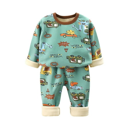 

KI-8jcuD Crop Top Kids Kids Toddler Baby Girls Boys Autumn Winter Cartoon Print Cotton Long Sleeve Pants Pullover Sleepwear Set Clothes Clothes For Girls 2T New Born Babies Outfits For Girls Size 6