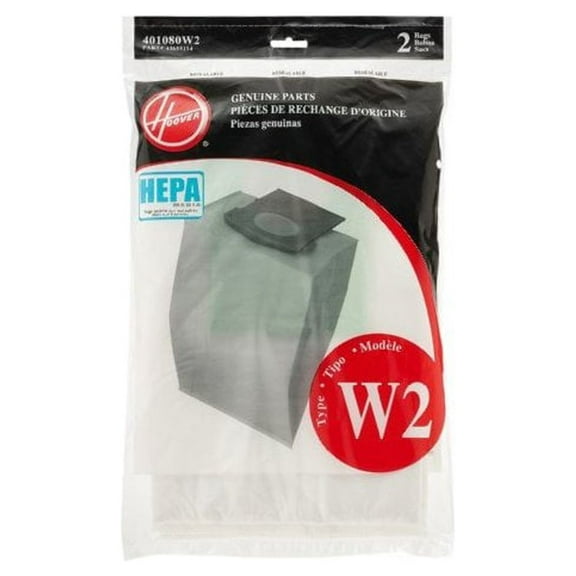 Replacement Part For Hoover Type W2 HEPA Bag (2-Pack), 401080W2