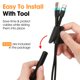 thumbnail image 4 of Tubo corrugado partido para cables YesBes de 120 pies y 3/8" negro, 4 of 6