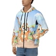 thumbnail image 2 of Lsque Bluey for Mens Full-zip Hoodie, Zip-up Pullover Hooded Sweatshirt, Kangaroo Pocket Hoodie Ideal for Daily Wear, Travel, and Home-Small, 2 of 8