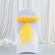 thumbnail image 3 of Fancy Chair Cover Sashes with Flower Bows for Wedding Party (Pack of 6), 3 of 8