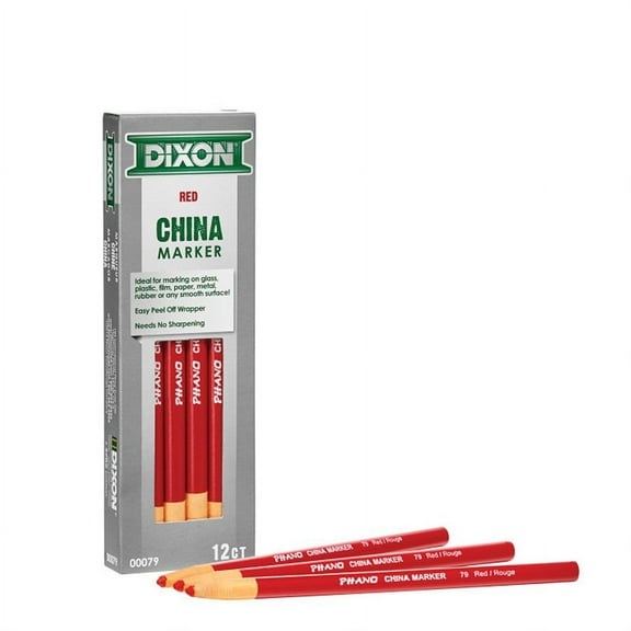 CHINA MARKERS - RED - (12/PKG)