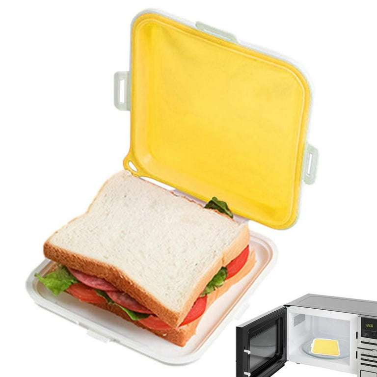 Kids Sandwich Container, Healthy Reusable Sandwich Containers with Snap  and Lid Design