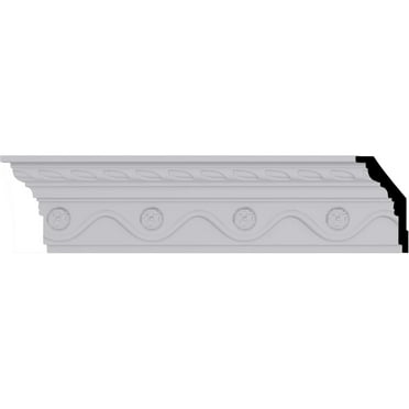 3 7/8"H x 2 1/8"P x 4 3/8"F x 94 1/2"L Alexandria Crown Moulding