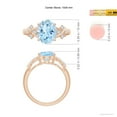 thumbnail image 3 of ANGARA Natural Solitaire 2.2 ct Aquamarine Criss Cross Ring with Diamonds in 14K Rose Gold for Women (Size-10x8mm) | March Birthstone, Anniversary, Jewelry Gift for Women | Natural Aquamarine Ring, 3 of 7