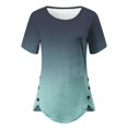 thumbnail image 5 of T-Shirt à Manches Courtes pour Femmes Seductiva en Liquidation, Col Rond d'Été pour Femmes, Imprimé Floral Irrégulier, Ample et Décontracté, 5 of 5