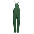 thumbnail image 4 of Dyfzdhu Jumpsuits For Women Casual Summer Jumpsuit Sleeveless Loose Solid Color Fashion Strap Loose Jumpsuit Pocket Jumpsuit For Women Green Xxl, 4 of 4