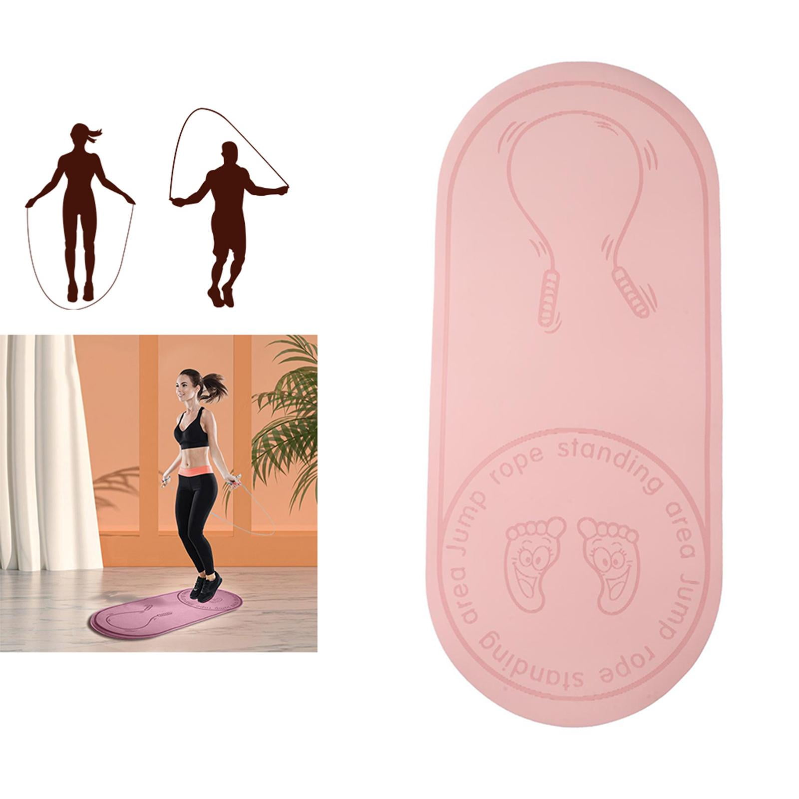 Anti Skid Skipping Rope Mat Exercise Mat Made of Premium TPE Material Provide Excellent Shock Absorbing Performance Pink