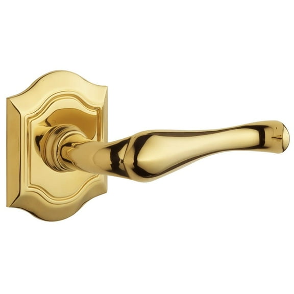 Baldwin 5447V003MR Bethpage Lever & Less Rose, Polished Brass-003 MR