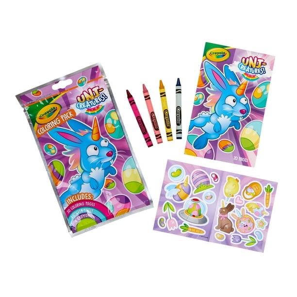 Crayola Spring Coloring Pack Uni Creatures 20 Mini Coloring Pages Child Unisex Walmart Com Walmart Com