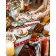 thumbnail image 3 of Christmas Placemats Set of 6 Xmas Floral Poinsettias Pine Leaf Snowflakes Winter Heat Insulation Washable Place Mats, Rustic Non-Slip Table Mats for Dining Table Party Kitchen Decor,13x19 Inch, 3 of 4