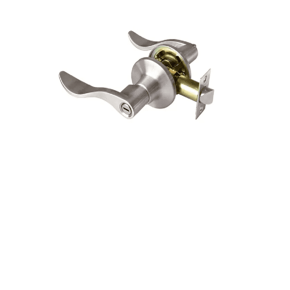 Cerradura Manija Niquel Satinado Curva Baño Sin Llave Níquel Satinado Xtellar plateado