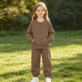thumbnail image 6 of ITSAME Girls 2 Piece Long Sleeve Crewneck Sweatshirt and Jogger Sweatpants Set Kids Casual Athletic Outfit Size 14, 6 of 9