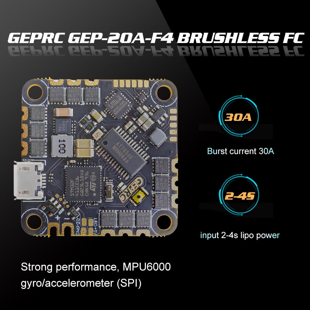 GEPRC GEP-20A-F4 Brushless Flight Controller 20A ESC 32*32mm for RC DIY FPV  Racing Drone Support Maximum 4S Battery Betaflight OSD | Walmart Canada