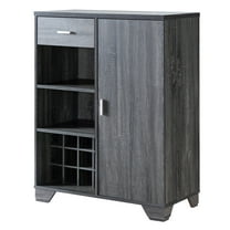 Elm 12-Bottle Wine Cabinet, Dark Gray