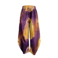 thumbnail image 4 of Bovemsi Hiking Pants Women Wide Leg Barrel Baggy Trousers, Elastic High Waist Casual Pants With Pockets Fashion Outfits Clothes M Purple, 4 of 4
