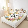 thumbnail image 4 of Erosebridal Kids Happy Easter Egg Bed Sheets, Spring Flower King Sheets, 4pcs, 4 of 5