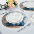 thumbnail image 2 of WOBOGO Blue Pumpkin Round Placemats Set of 6 Heat Resistant Washable Kitchen Table Decorations 15.4in, 2 of 7