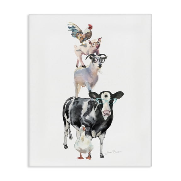 Farm Animal Family Canvas Wall Art, design by Jean Plout