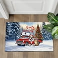 thumbnail image 4 of Santa is Coming Bulldog Merry Christmas Xmas Noel Truck Tree Doormat Dog Lover Gifts Idea Indoor Outdoor Welcome Mat - 02023, 4 of 5
