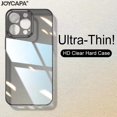 thumbnail image 2 of Funda ultrafina de PC transparente y cristal duro para iPhone 15, 14 Plus, 13, 12, 11 Pro Max, cubierta delgada transparente brillante para protección de cámara, 2 of 4