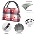 thumbnail image 4 of Honeii Heart Plaid Print Cooler Bag Insulated, Large Leakproof Soft Sided Portable Cooler Bag,Lunch Box Lunch Bag, 4 of 6