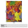 thumbnail image 4 of Pratyus Leaves Autumn Colors Throw Blanket for Bed Couch Chair All Seasons Excellent Hand Feel Exquisite Gift Packaging Quantity Size 40x50in, 4 of 6