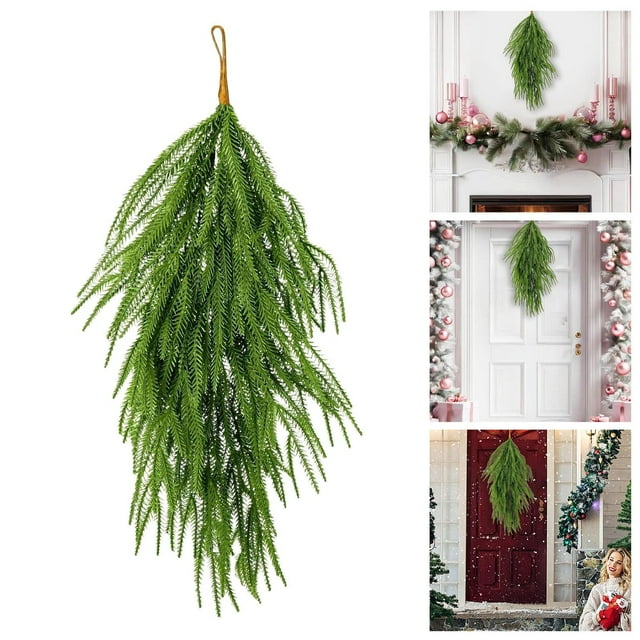 Couronne de Vigne Réaliste pour Porte d'Entrée, Ornement Décoratif