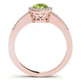 thumbnail image 2 of Mauli Jewels Rings for Women 1.46 Carat Diamond and Pear Shaped Peridot Ring prong 10K Rose Gold, 2 of 8