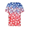 thumbnail image 5 of YLHFASHION Hauts pour Femmes Mode Manches 3/4 Col Rond Chemises Décontractées Tendance Blouses Imprimées T-Shirts à devant Plissé Offres du Jour Liquidation T-shirt à Manches Courtes pour Femme, 5 of 5
