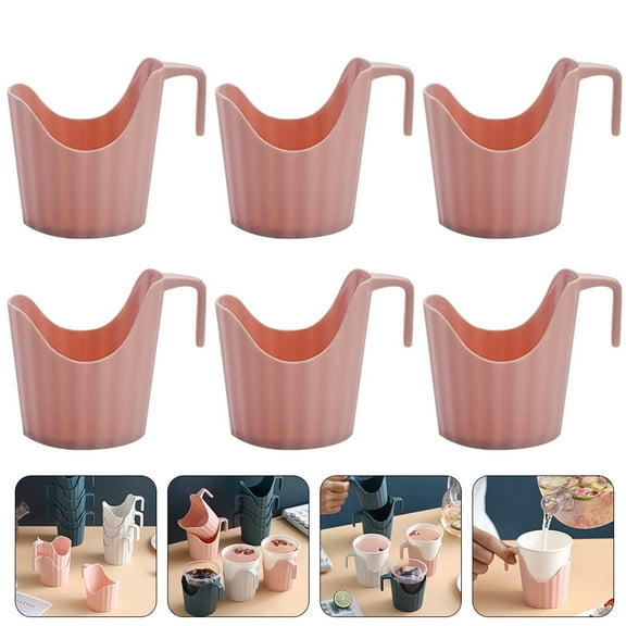 FRCOLOR  6 Pcs Anti-scalding Coaster Coffee Cup Car Holder Shopping Pink