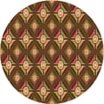 thumbnail image 1 of Ahgly Company Machine Washable Indoor Round Transitional Cinnamon Brown Area Rugs, 7' Round, 1 of 7