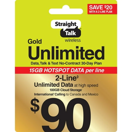 Straight Talk $90 Unlimited Card