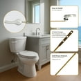 thumbnail image 3 of Front Mount Toilet Tank Lever Handle with Adjustable Bendable Arm, Polished Chrome, 3 of 9