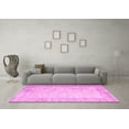 thumbnail image 3 of Ahgly Company Indoor Round Abstract Pink Contemporary Area Rugs, 5' Round, 3 of 4
