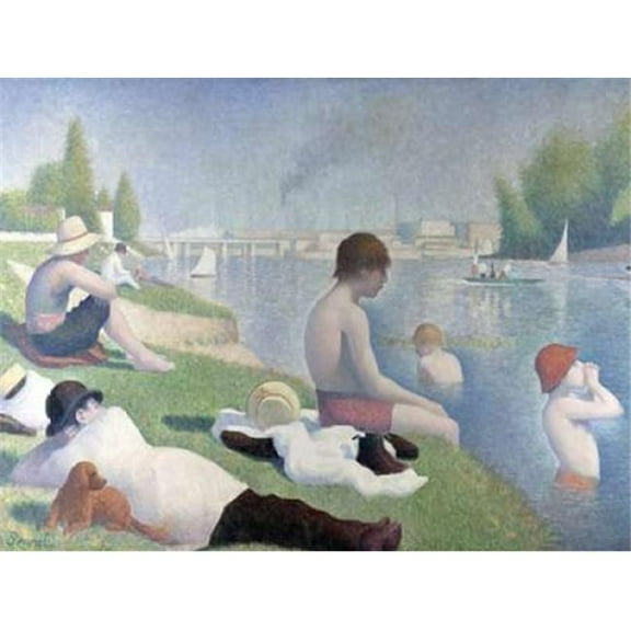 Bathers At Asnieres Poster Print by Georges Seurat - 11 x 14 - Small