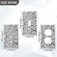 thumbnail image 4 of Switch Panel Switch Decoration 2.76x4.53x0.28 Inches Duplex Outlets Switch Plate Wall Plates Living Room Kitchen Bedroom Study Switches Black Line Flower, 4 of 8