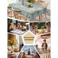 thumbnail image 5 of Vintage Green Table Cloth, Modern Abstract Art Oil Painting Waterproof Tablecloth for Rectangle Tables, Reusable Washable Fabric Table Cover for Restaurant Kitchen Dining Tables 54"x108", 5 of 6