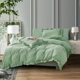 thumbnail image 3 of Twin Comforter Set 3 Pieces Ruffle Bedding Sets Sage Green Cute Bedding Comforters & Sets, Lightweight Fluffy Microfibe (66"x90" Comforter & 2 Pillowcases), 3 of 5