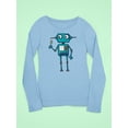 thumbnail image 3 of Robot Holding A Flower Long Sleeve Toddler -Image by Shutterstock,  5 Toddler, 3 of 4