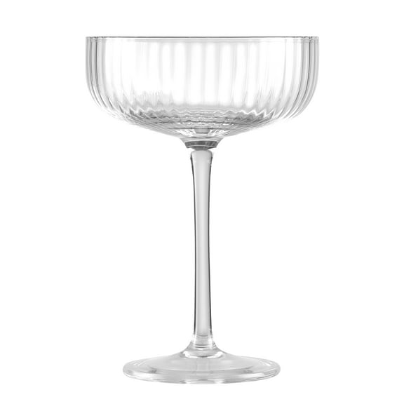 Better Homes & Gardens Ribbed Coupe Glass, Clear, 10 oz