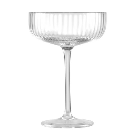 Better Homes & Gardens Ribbed Coupe Glass, Clear, 10 oz