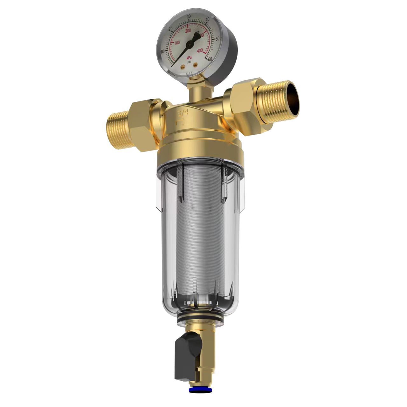 Strong Brass Water Pre Filter Systems Rustproof Brass Water Filter 1/2inch or 3/4in for Pipe & Household Appliances