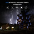 thumbnail image 3 of Meteor Shower Rain Lights, 8 Tubes 192 LED Falling Rain Lights Extendable Icicle Cascading Plug in Snow String Lights for Holiday Party Patio Garden Decoration (Blue), 3 of 15