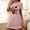 Pink, variant on Sakmal Comfy Moomoos for Women Sleep Black Ultra-Soft Oversized Nightwear Crew Neck Short Graphic Short Sleeve Nightgowns S-2XL