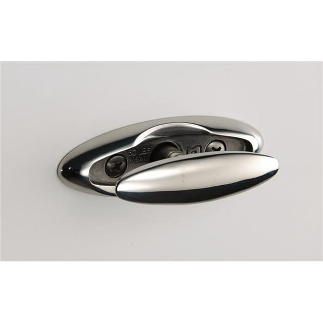 Attwood Marine Boat Rope Cleat 66502-1 For Small Boats And Docks; Neat Cleat Design; 3-1/2 Inch Length; Silver; Stainless Steel; Single; Bulk Packaging