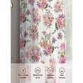 thumbnail image 7 of Pink Ombre Spring Floral Semi Sheer Curtains 72 Inch Length 2 Panels Set, Summer Flowers Botanical Sheer Kitchen Curtain Privacy Voile Window Curtain for Living Room Bedroom Rod Pocket Drapes, 7 of 7