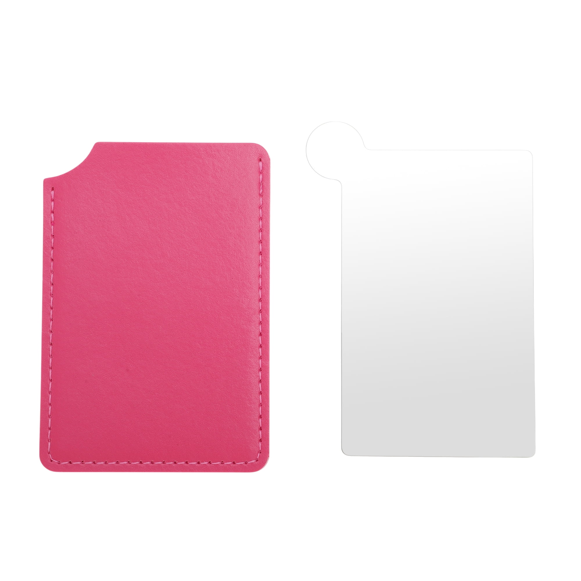 Unique Bargains 1 Pc Convenient Makeup Mirror Rose Red